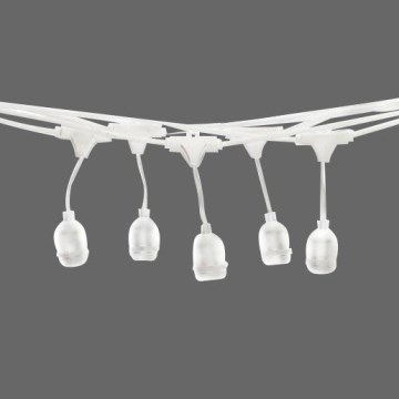 Екстериорна верига 15xE27/10W/230V 15м IP44 бяла