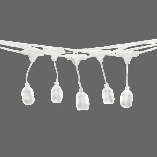 Екстериорна верига 15xE27/10W/230V 15м IP44 бяла