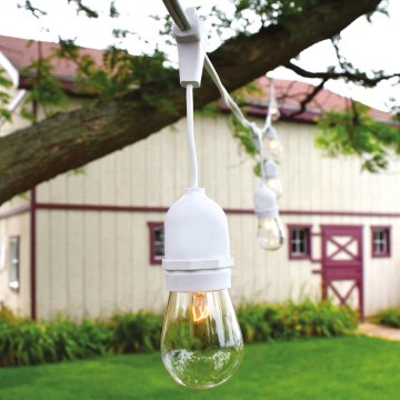 Екстериорна верига с лампички 15xE27/0,5W/230V 15м IP44 бяла