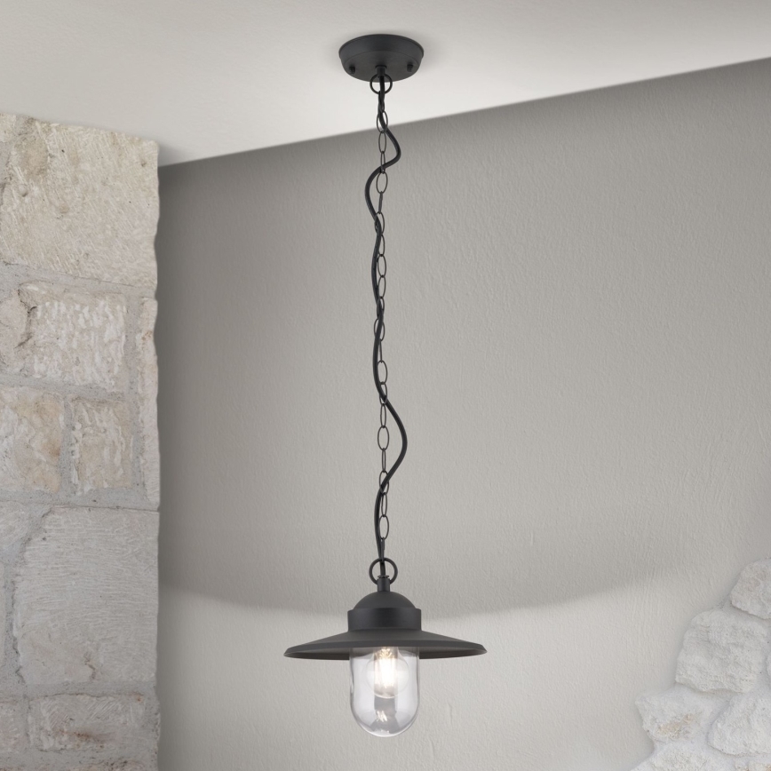 Екстериорна висяща лампа EDWARD 1xE27/60W/230V IP44 черен