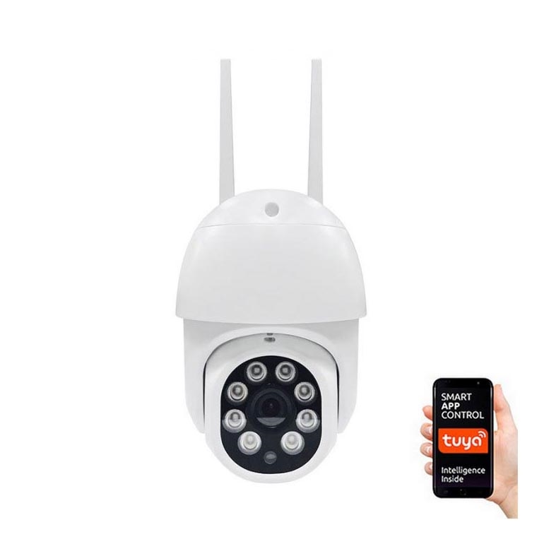Екстериорна въртяща смарт IP камера 5V/FULL HD 1080p IP66 Wi-Fi Tuya