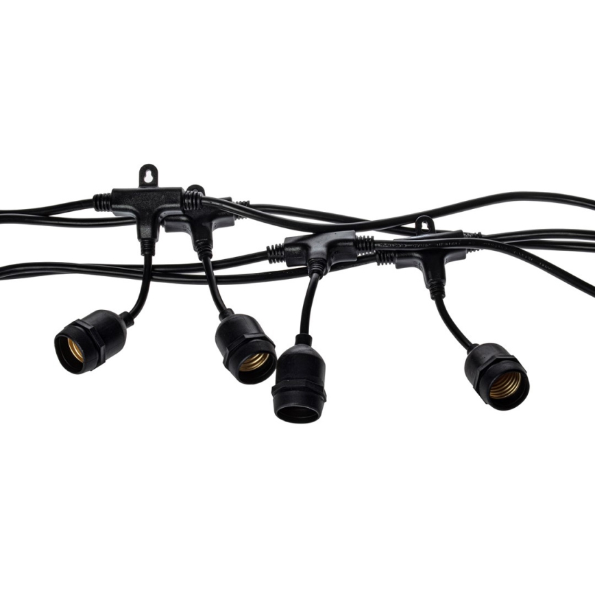 Екстериорни декоративни лампички GARLAND 15м 15xE27/10W/230V IP44