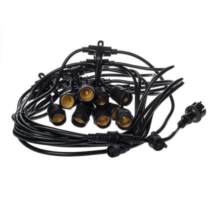 Екстериорни декоративни лампички GARLAND 15м 15xE27/10W/230V IP44