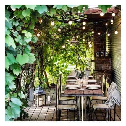 Екстериорни декоративни лампички GIRLANDA 10м 10xE27/10W/230V IP44