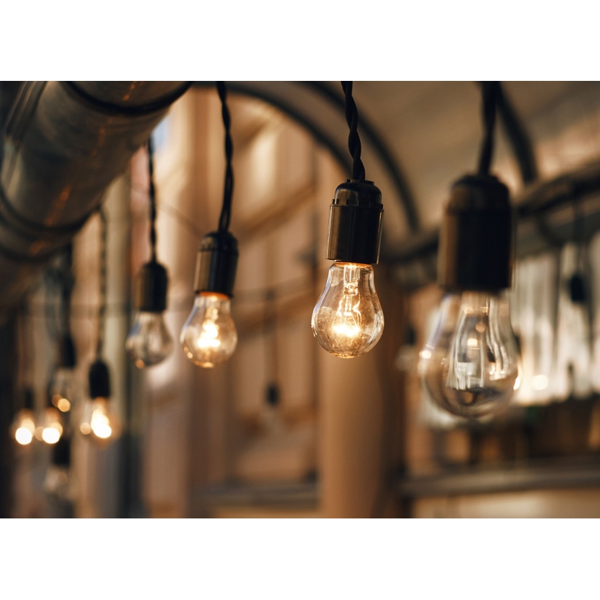 Екстериорни декоративни лампички GIRLANDA 6.5м 5xE27/15W/230V IP44