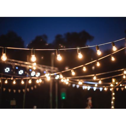 Екстериорни декоративни лампички GIRLANDA 6.5м 5xE27/15W/230V IP44