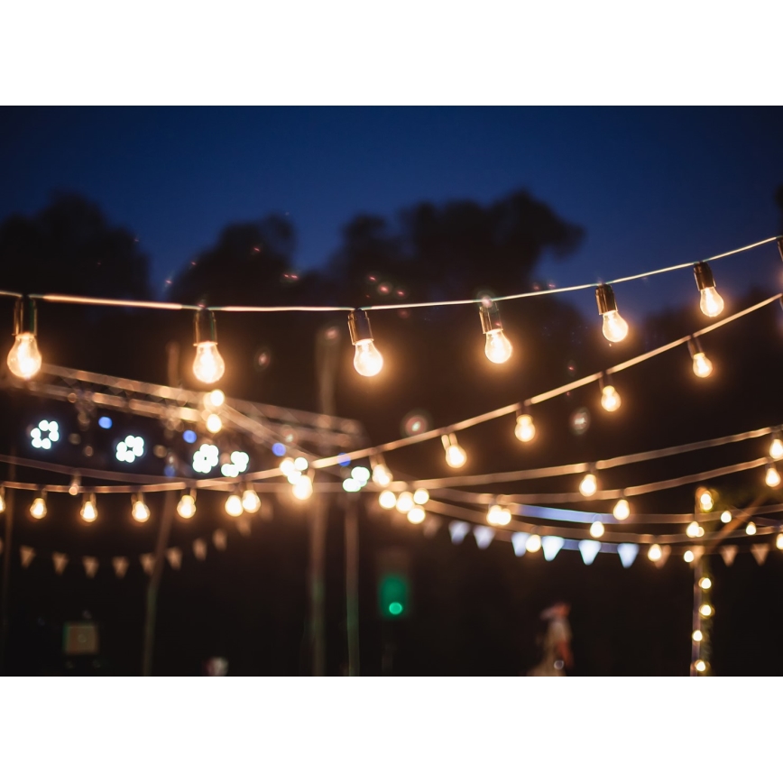 Екстериорни декоративни лампички GIRLANDA 22 м 20xE27/15W/230V IP44