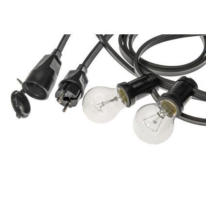 Екстериорни декоративни лампички GIRLANDA 6,5м 5xE27/15W/230V IP44