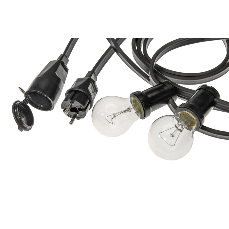 Екстериорни декоративни лампички GIRLANDA 6,5м 5xE27/15W/230V IP44