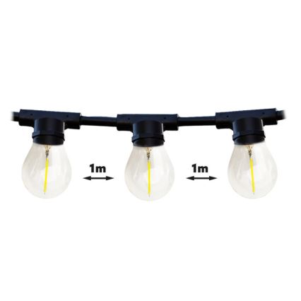 Екстериорни декоративни лампички MIMOSA 20xE27/1,3W/230V IP44 20м