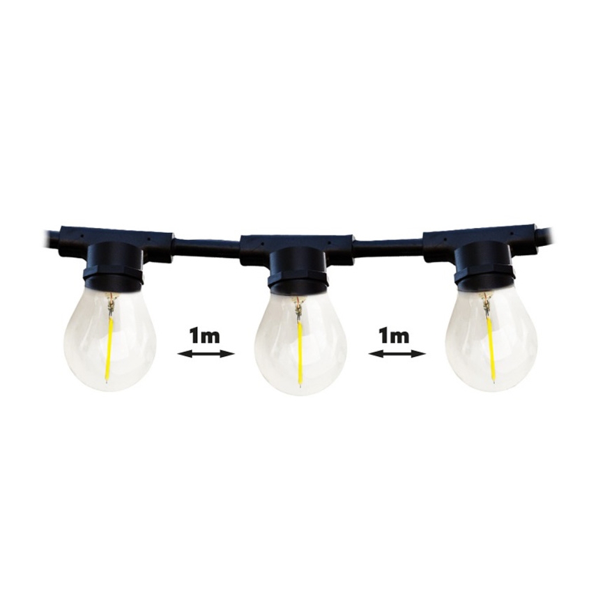 Екстериорни декоративни лампички MIMOSA 20xE27/1,3W/230V IP44 20м