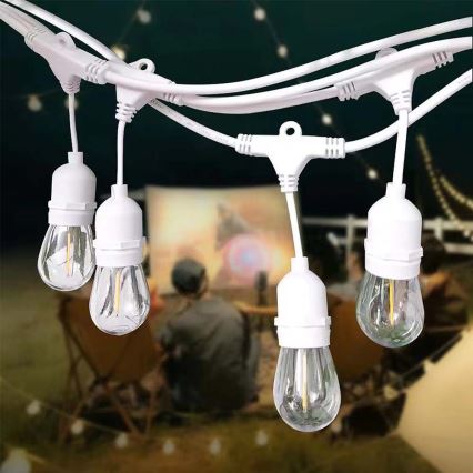 Екстериорни лампички STRING 15xE27/40W/230V 15 м IP65