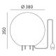 Екстериорна декоративна лампа GARDEN BALL 1xE27/40W/230V IP65 ⌀ 38 cм