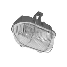 Екстериорна лампа за таван OVAL 1xE27/60W/230V сива IP44