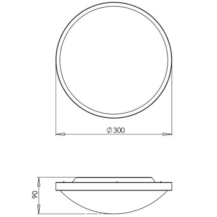 Fabas 2866/61/178 - За баня Лампа за таван PLAZA 2xE27/42W/230V IP41