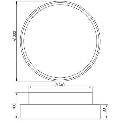 Fabas 3229/65/102 - Техническа Лампа HATTON 2xE27/30W/230V IP65
