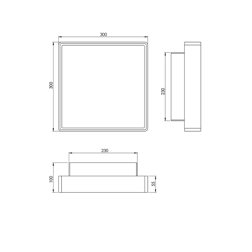 Fabas 3233-65-102 - Техническа лампа OBAN 2xE27/30W/230V IP65