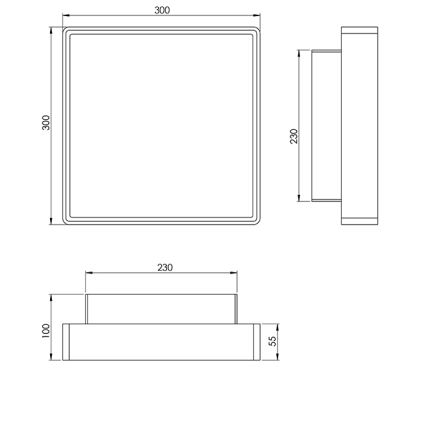 Fabas 3233-65-102 - Техническа лампа OBAN 2xE27/30W/230V IP65