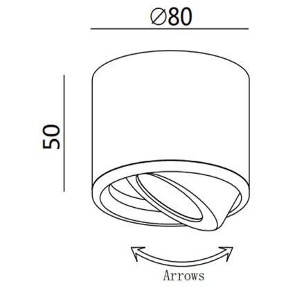Fabas 3430/71/102 - LED Точково осветително тяло ANZIO 1xLED/6W/230V