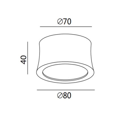 Fabas 3440/71/102 - LED Точково осветително тяло PONZA 1xLED/7W/230V