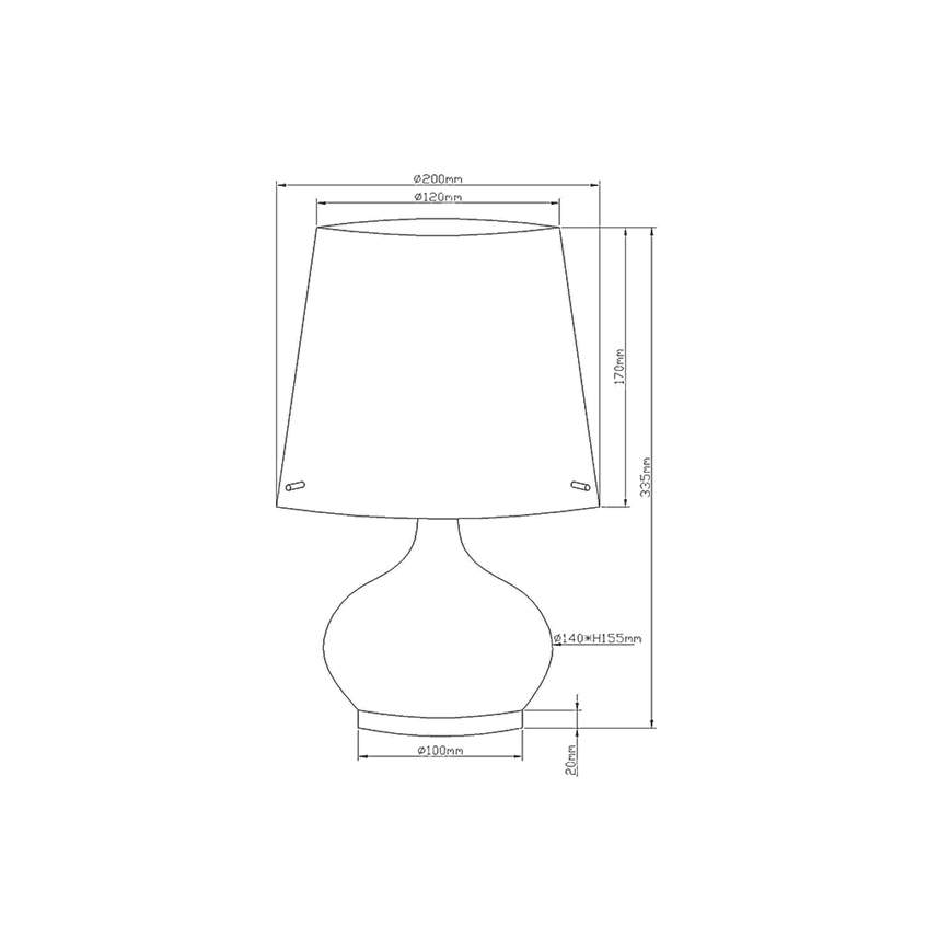 Fabas Luce 2533-34-102 - Настолна лампа ADE 1xG9/25W/230V + 1xE14/60W