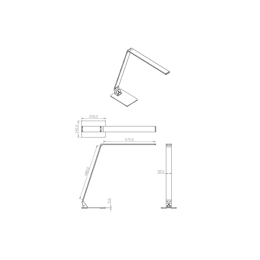 Fabas Luce 3265-30-101 - LED регулируема настолна лампа WASP LED/12W/230V 3000/4000/5000K черна
