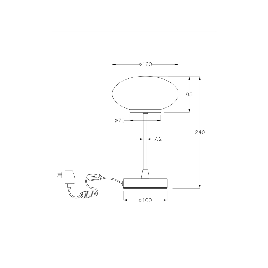 Fabas Luce 3339-30-178 - LED Сензорна димируема настолна лампа JAP LED/5W/230V матов хром