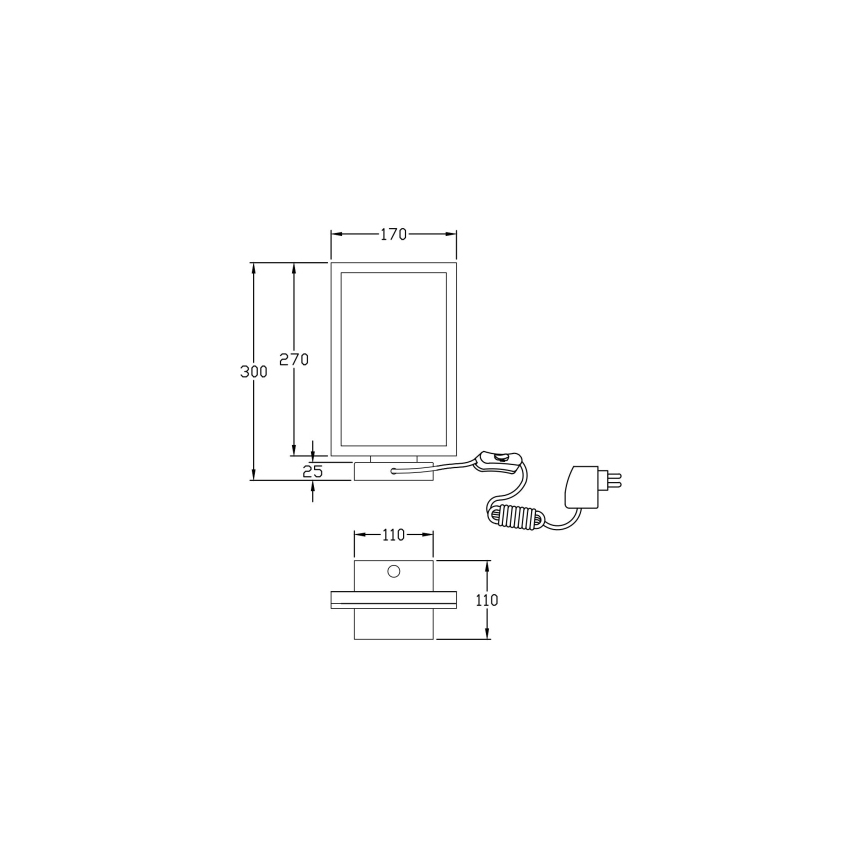 Fabas Luce 3394-30-102 - LED Димируема настолна лампа BARD LED/15W/230V бял