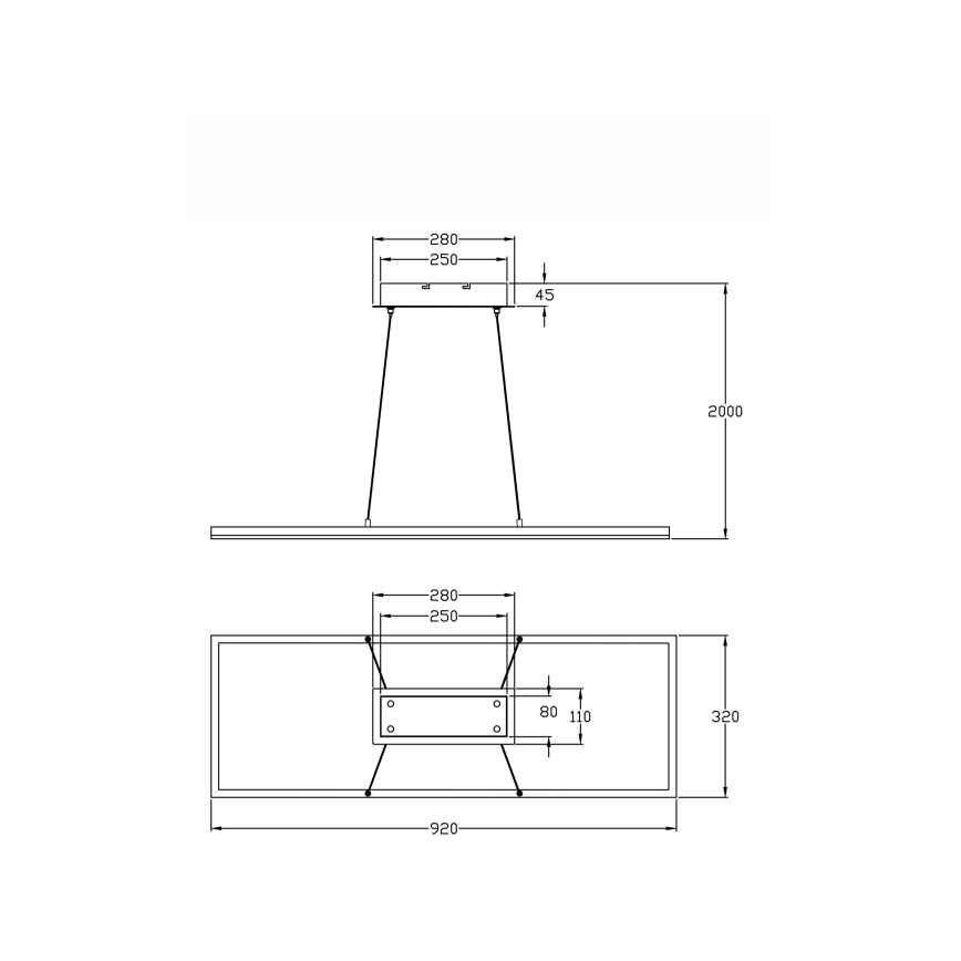 Fabas Luce 3394-45-225 - LED Димируем пендел BARD LED/52W/230V 3000K златист