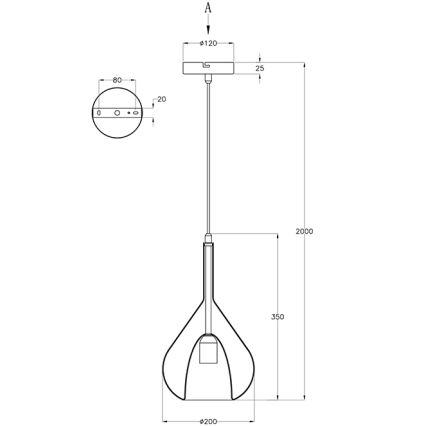 Fabas Luce 3481-40-126 - Пендел LILA 1xE27/40W/230V сив