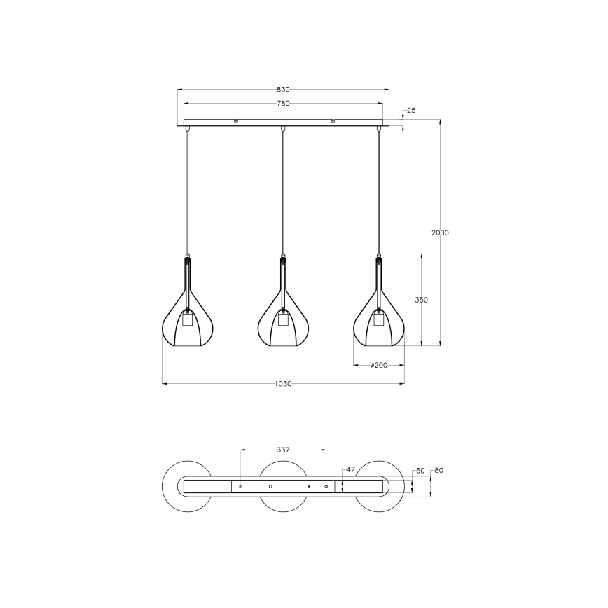 Fabas Luce 3481-48-297 - Пендел LILA 3xE27/40W/230V прозрачен/златист/сив