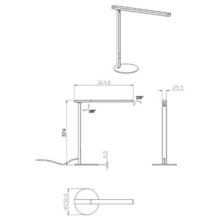 Fabas Luce 3550-30-101 - LED Димируема настолна лампа IDEAL LED/10W/230V 3000-6000K черен