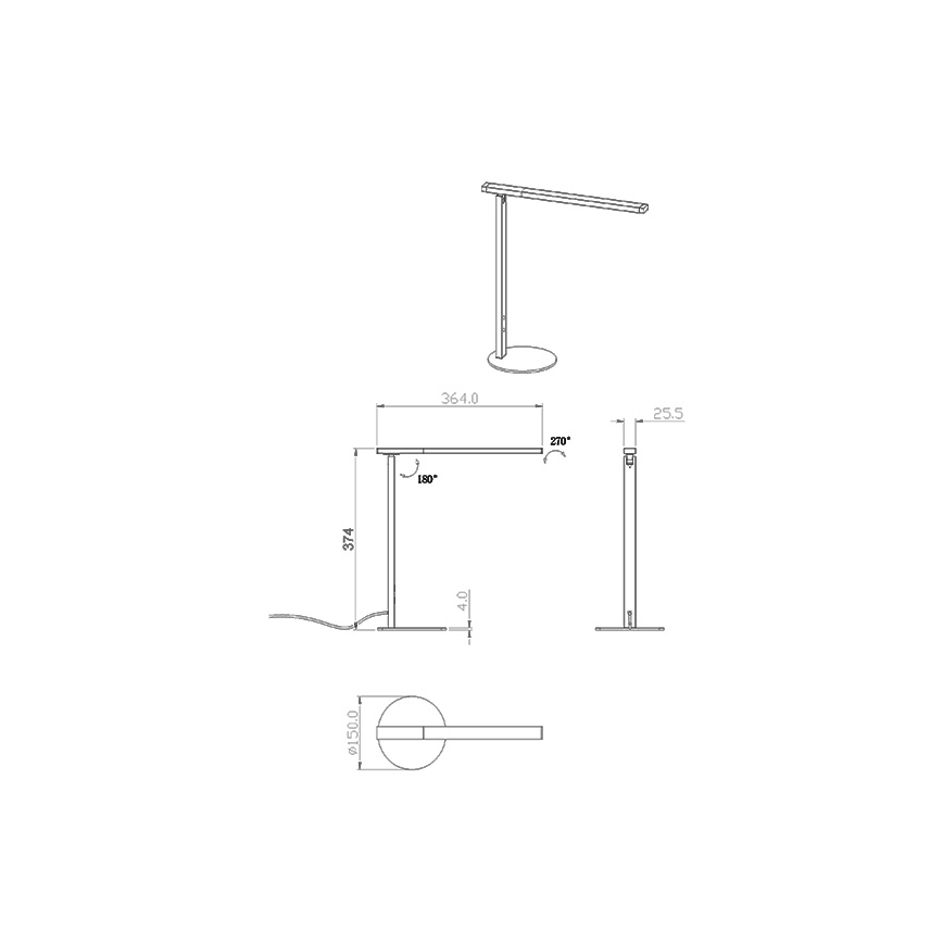 Fabas Luce 3550-30-102 - LED Димируема настолна лампа IDEAL LED/10W/230V 3000-6000K бял