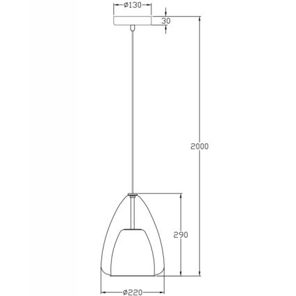 Fabas Luce 3673-40-125 - Пендел BRITTON 1xE27/40W/230V златист