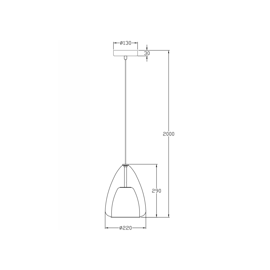 Fabas Luce 3673-40-125 - Пендел BRITTON 1xE27/40W/230V златист