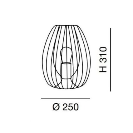 Fabas Luce 3677-34-102 - Настолна лампа CAMP 1xE27/40W/230V бяла