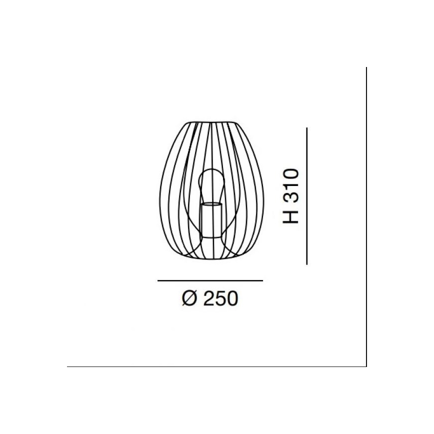 Fabas Luce 3677-34-225 - Настолна лампа CAMP 1xE27/40W/230V златиста