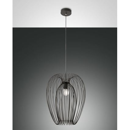 Fabas Luce 3677-45-101 - Висящ полилей CAMP 1xE27/40W/230V черен
