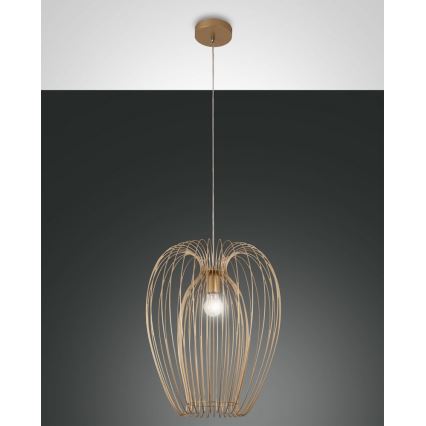 Fabas Luce 3677-45-225 - Висящ полилей CAMP 1xE27/40W/230V златист