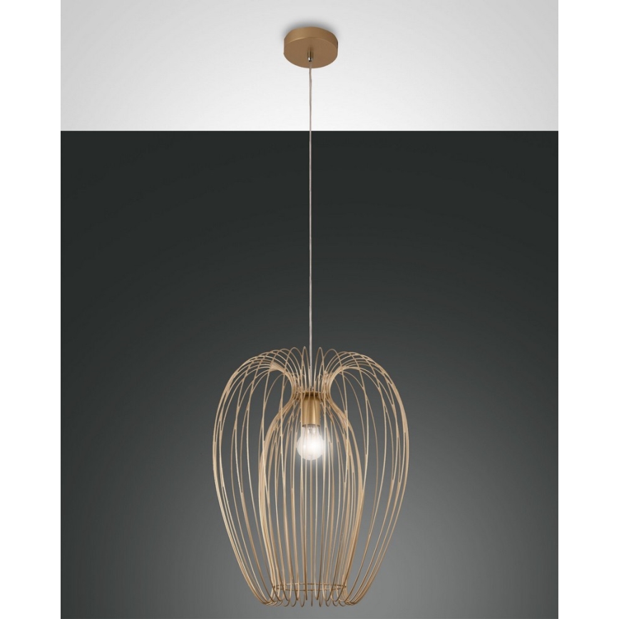 Fabas Luce 3677-45-225 - Висящ полилей CAMP 1xE27/40W/230V златист