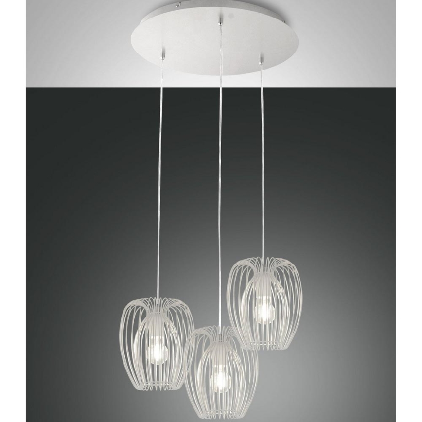Fabas Luce 3677-47-102 - Висящ полилей CAMP 3xE27/40W/230V бял