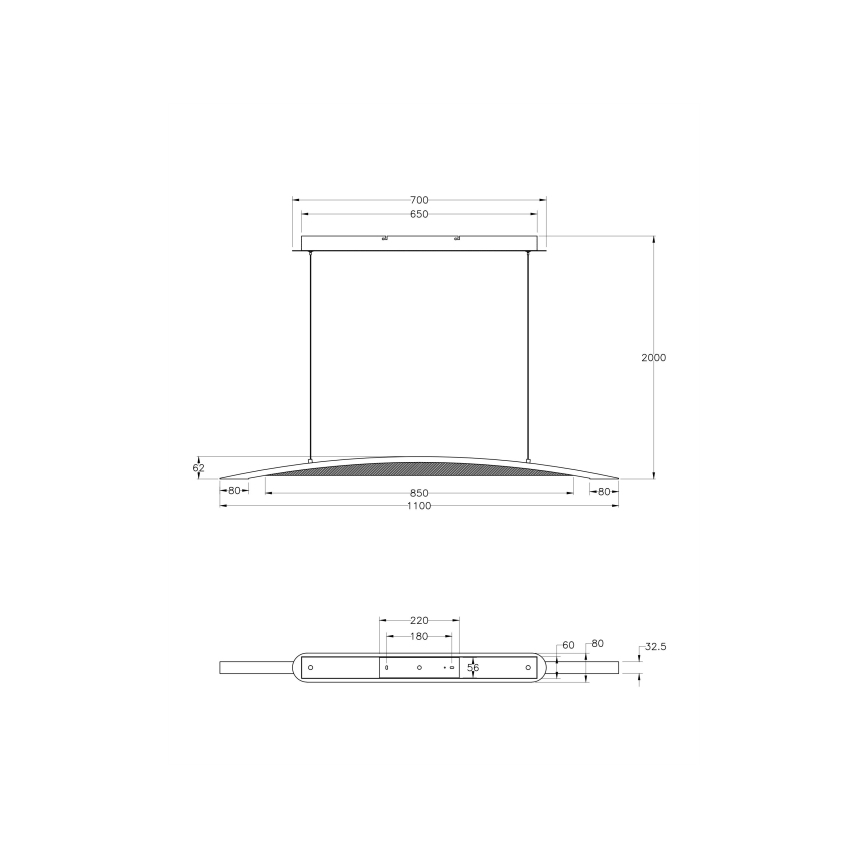 Fabas Luce 3697-40-102 - LED Димируем пендел CORDOBA LED/36W/230V бял/дърво