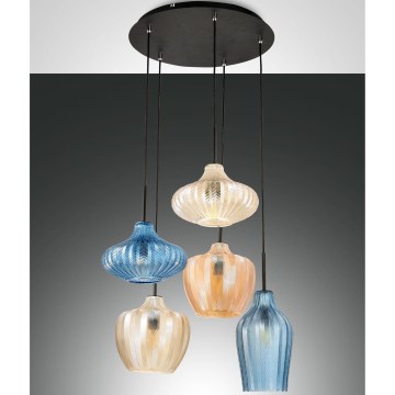 Fabas Luce 3725-49-363 - Висящ полилей OLBIA 5xE27/40W/230V