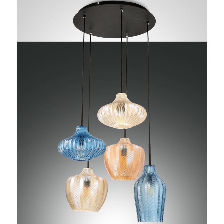 Fabas Luce 3725-49-363 - Висящ полилей OLBIA 5xE27/40W/230V
