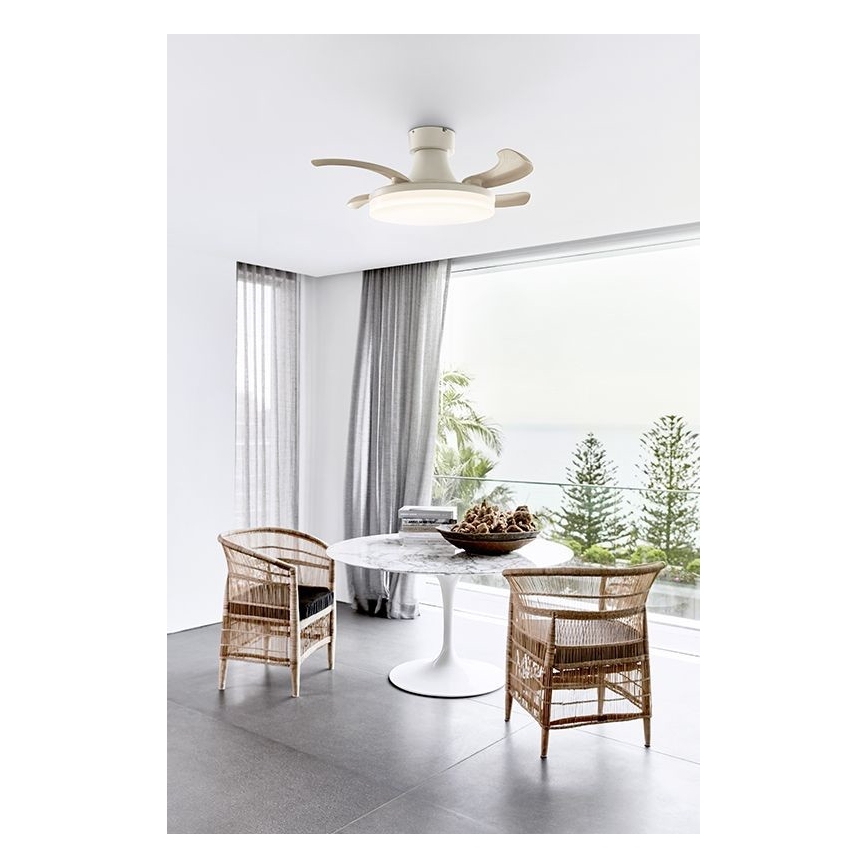 FANAWAY 210664 - LED Димируем таванен вентилатор ORBIT LED/25W/230V бежов/бял + дистанционно управление