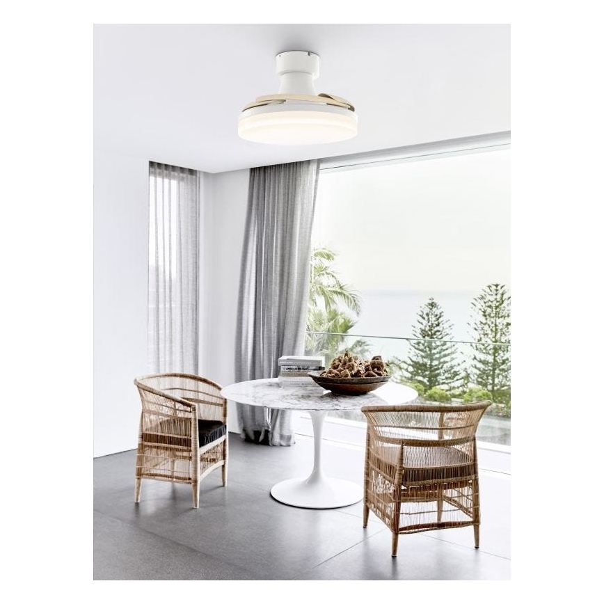 FANAWAY 210664 - LED Димируем таванен вентилатор ORBIT LED/25W/230V бежов/бял + дистанционно управление