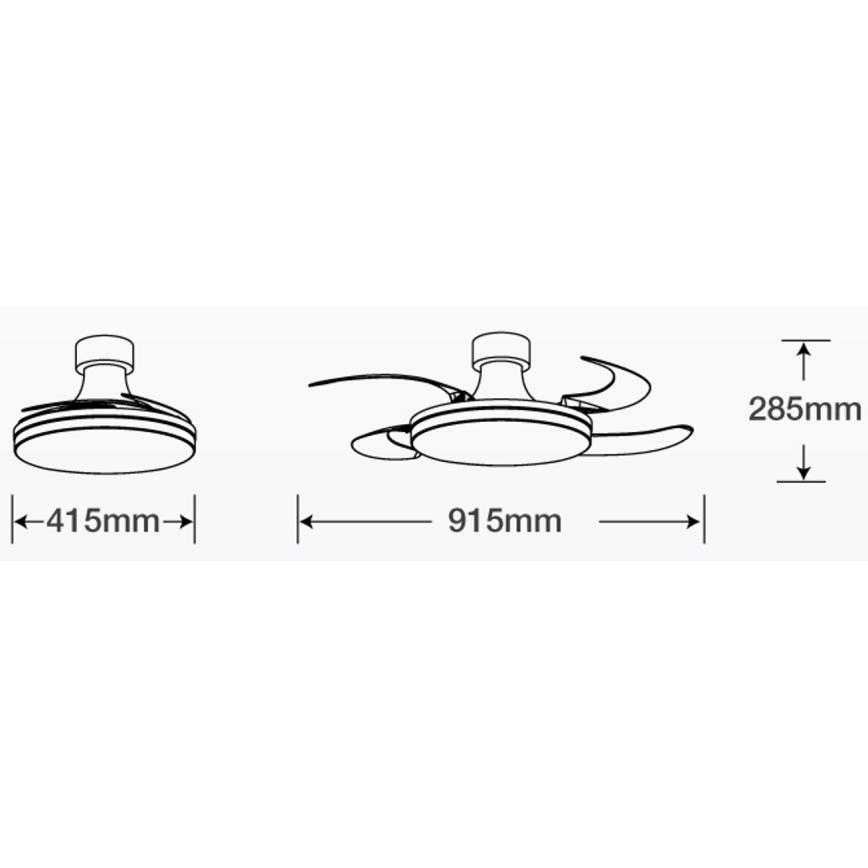 FANAWAY 210664 - LED Димируем таванен вентилатор ORBIT LED/25W/230V бежов/бял + дистанционно управление