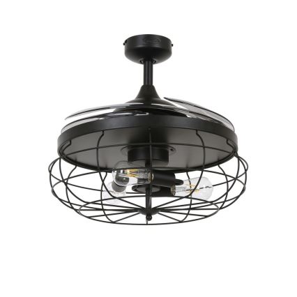 FANAWAY 212920 - LED Вентилатор за таван INDUSTRI 3xE27/4W/230V черен + дистанционно управление