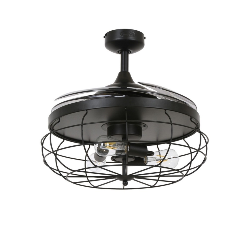FANAWAY 212920 - LED Вентилатор за таван INDUSTRI 3xE27/4W/230V черен + дистанционно управление