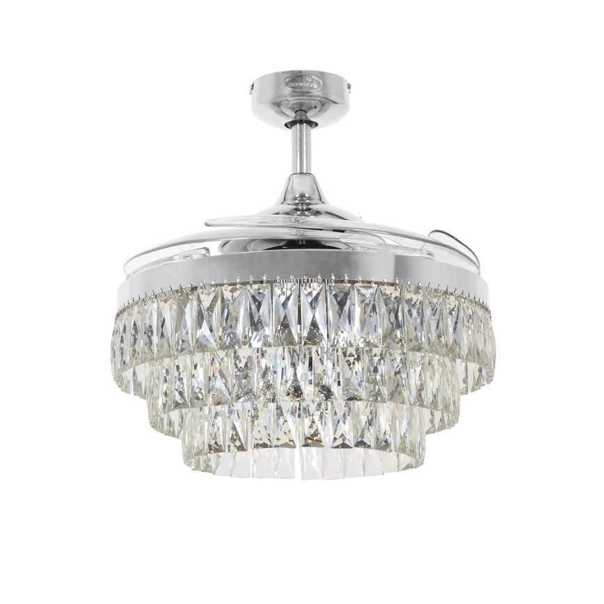 FANAWAY 212923 - LED Вентилатор за таван VEIL 6xE14/4,5W/230V лъскав хром + дистанционно управление